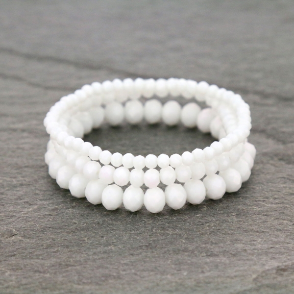 Small Crystal Bead Stackable Stretch Bracelet