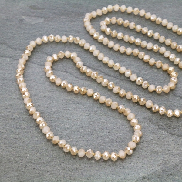 60" Endless Crystal Bead Necklace