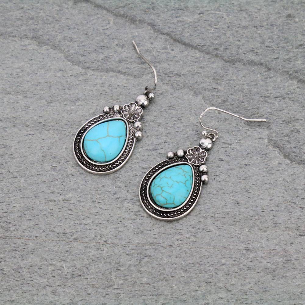 Western Teardrop Dangle Earrings