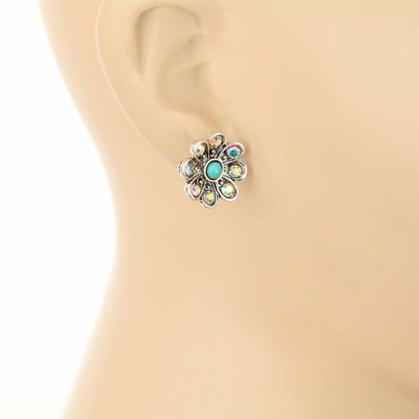 3 Pair Flower Earring Set - Image 4