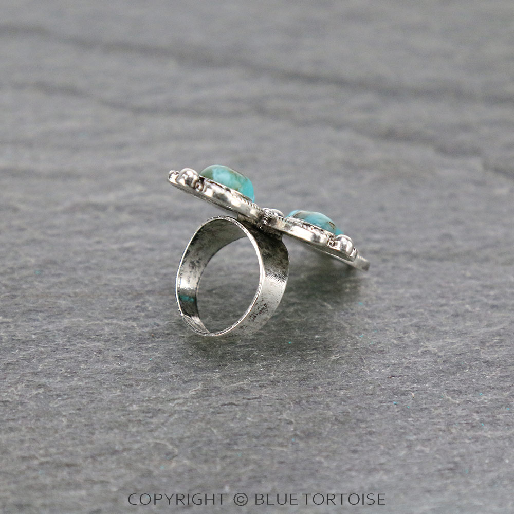 Western Cross Stone Adjustable Ring – Bluetortoisewholesale