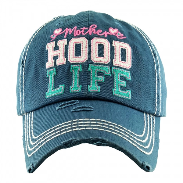 "Motherhood Life" Washed Vintage Ball Cap