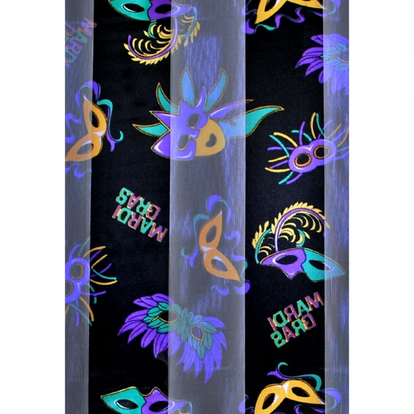 Mardi Gras (6 Pack) Satin Scarf