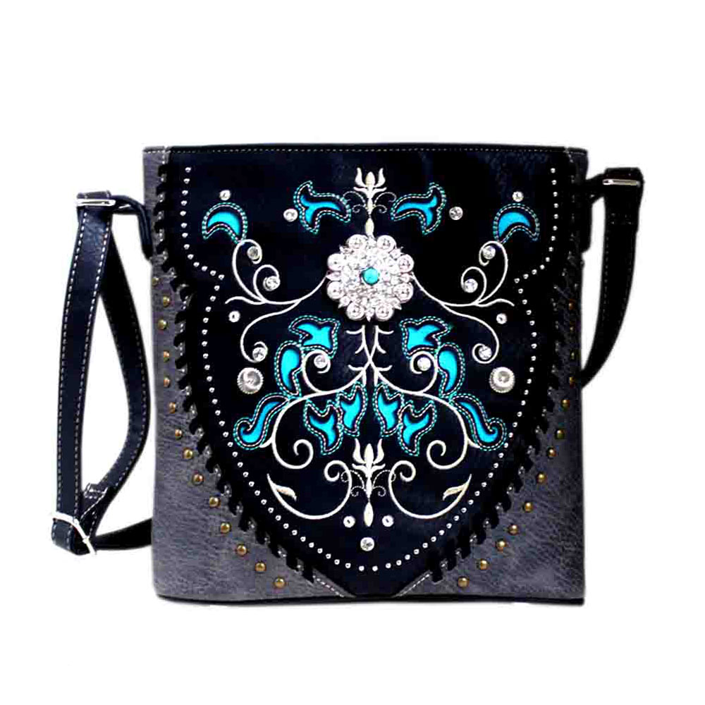 Western Style Faux Leather Crossbody Bag – Bluetortoisewholesale