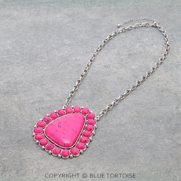 Western Squash Blossom Pendant Necklace – Bluetortoisewholesale