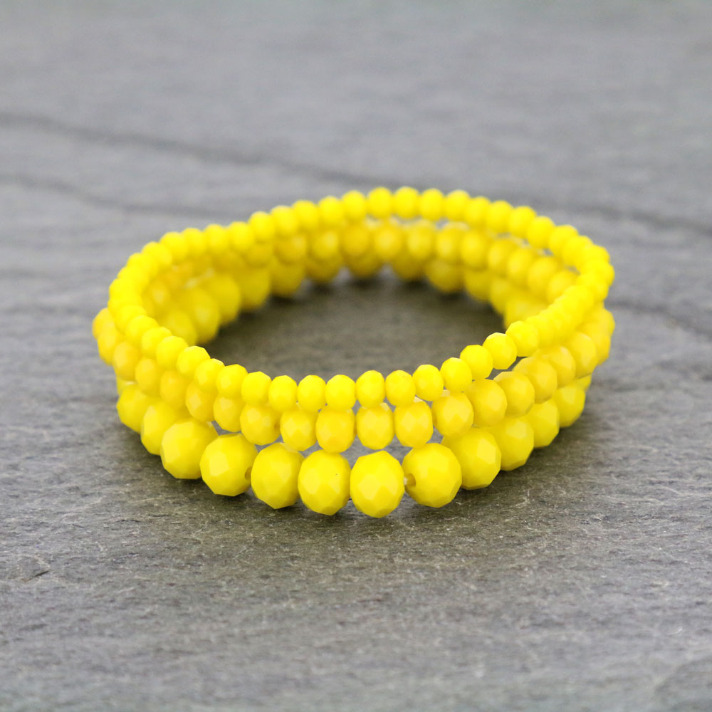 Small Crystal Bead Stackable Stretch Bracelet