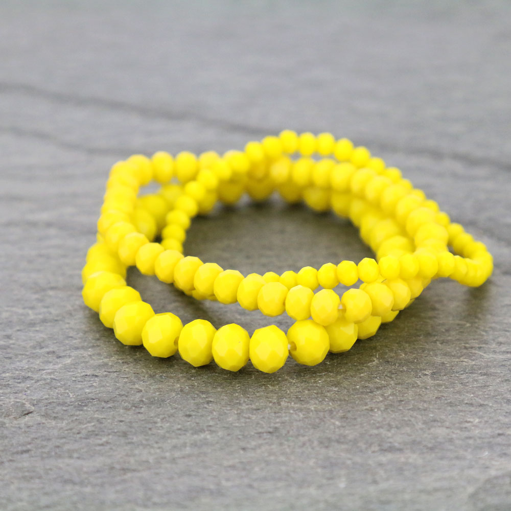 Small Crystal Bead Stackable Stretch Bracelet - Image 2