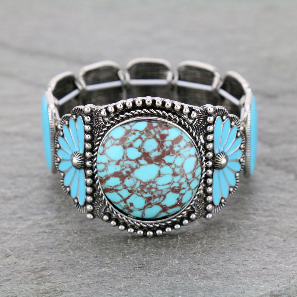 Western Style Stretch Bracelet Bluetortoisewholesale