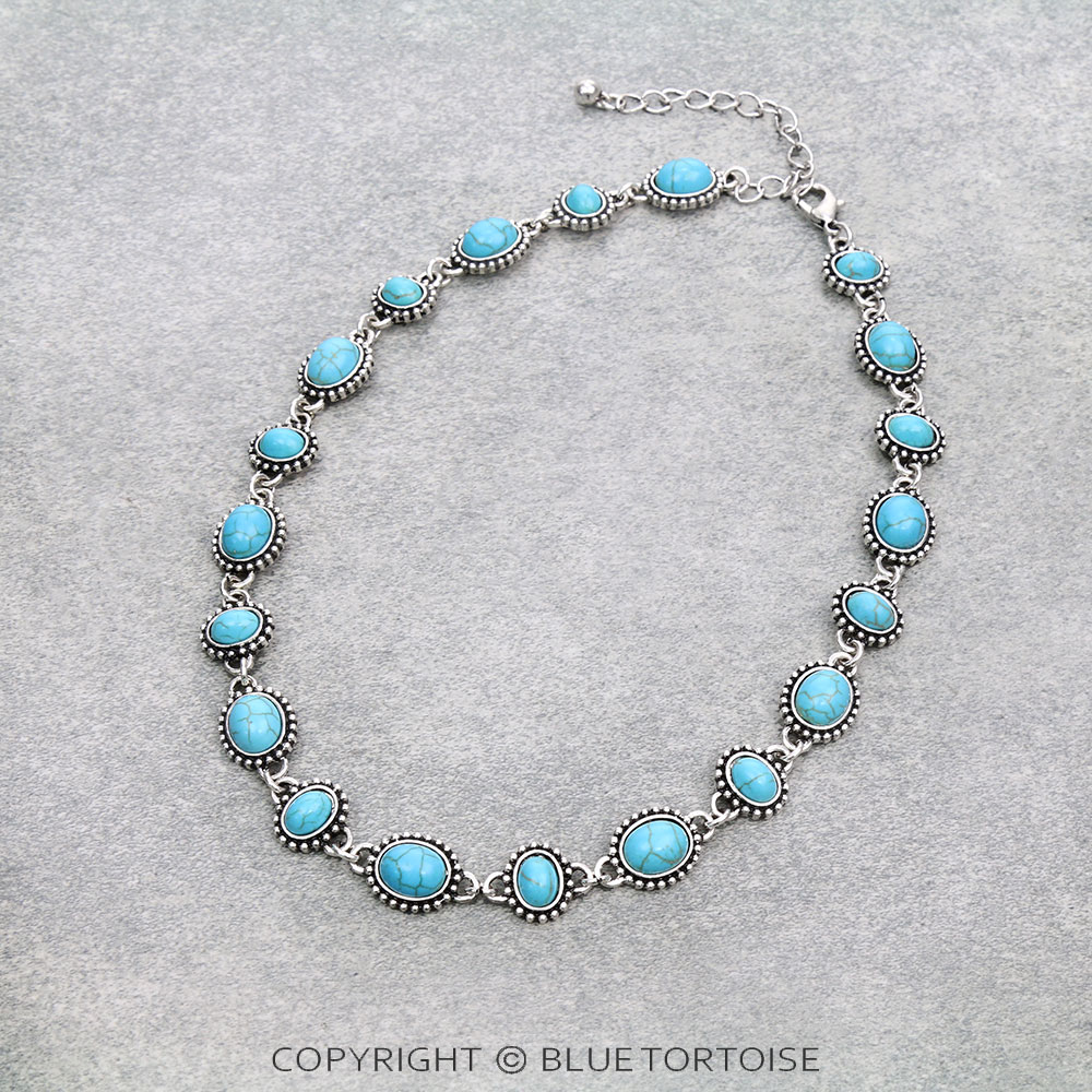 Western Stone Statement Necklace – Bluetortoisewholesale