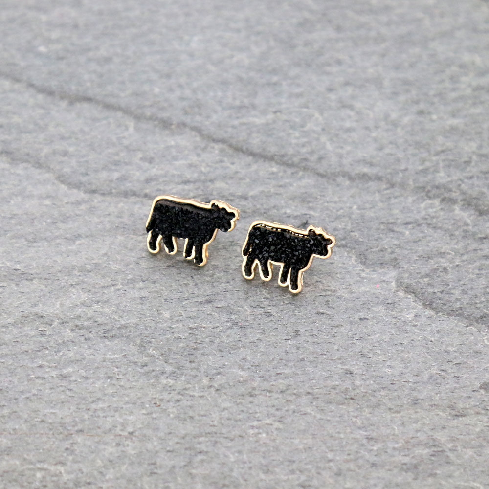 farm-animal-cow-druzy-stone-stud-earrings-bluetortoisewholesale