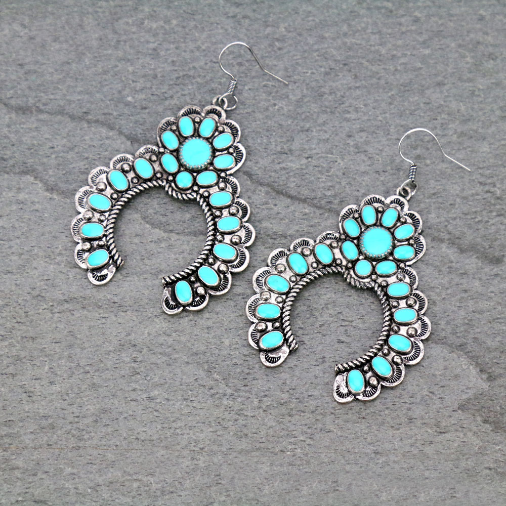 Squash Blossom Epoxy Dangle Earrings – Bluetortoisewholesale