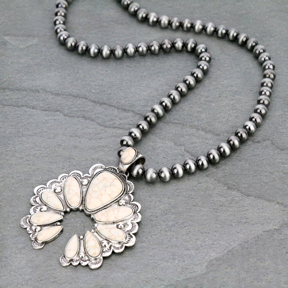 Western Squash Blossom Pendant Necklace – Bluetortoisewholesale