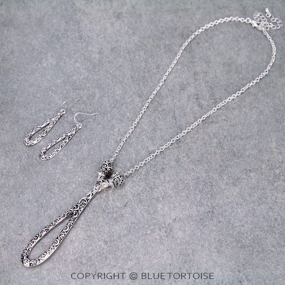 Tailored Teardrop Cutout Necklace Set – Bluetortoisewholesale