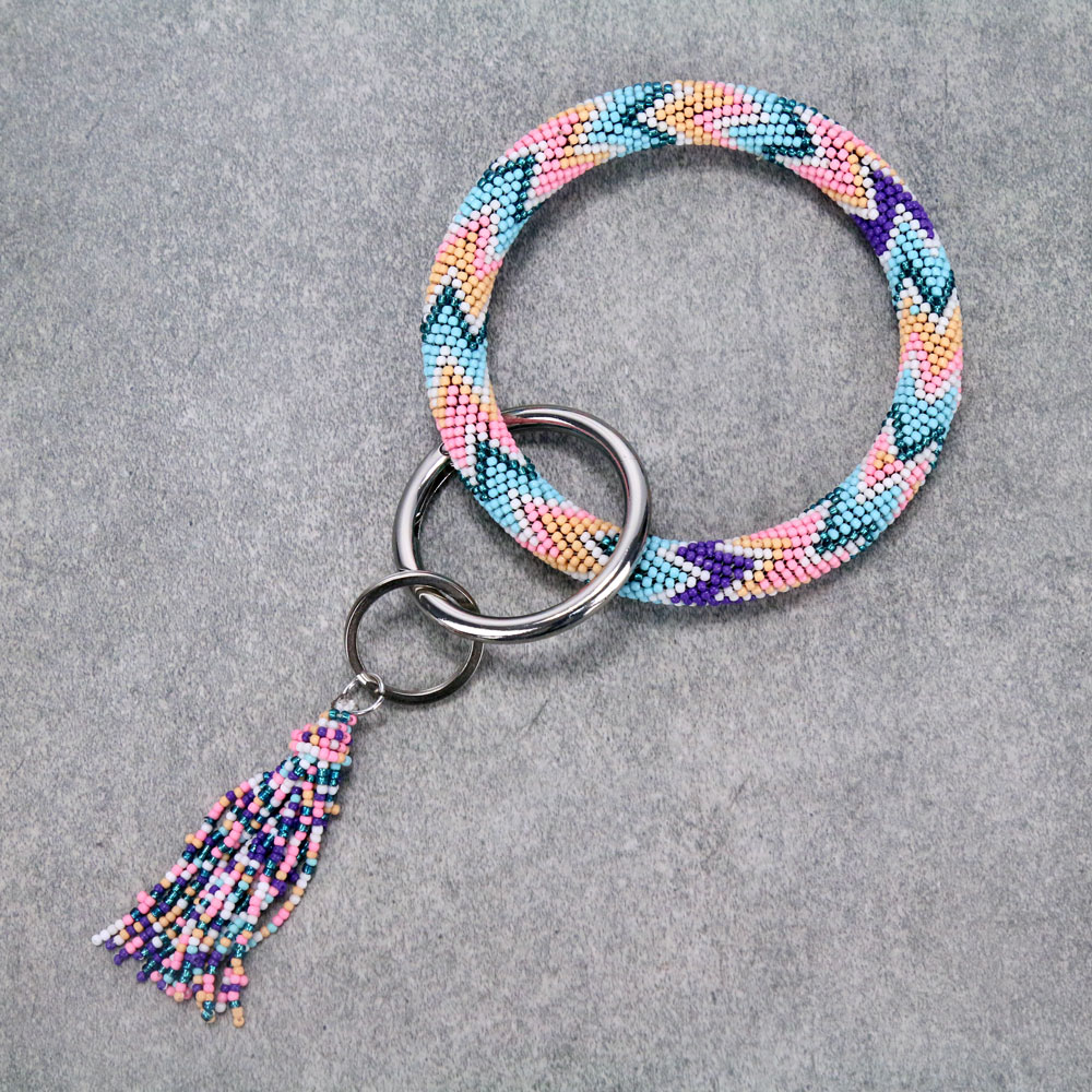 Seed Bead Bangle Key Ring/Bracelet – Bluetortoisewholesale