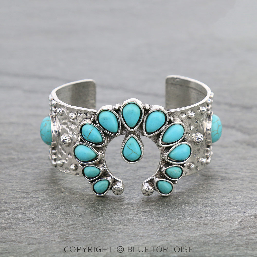 squash blossom cuff bracelet