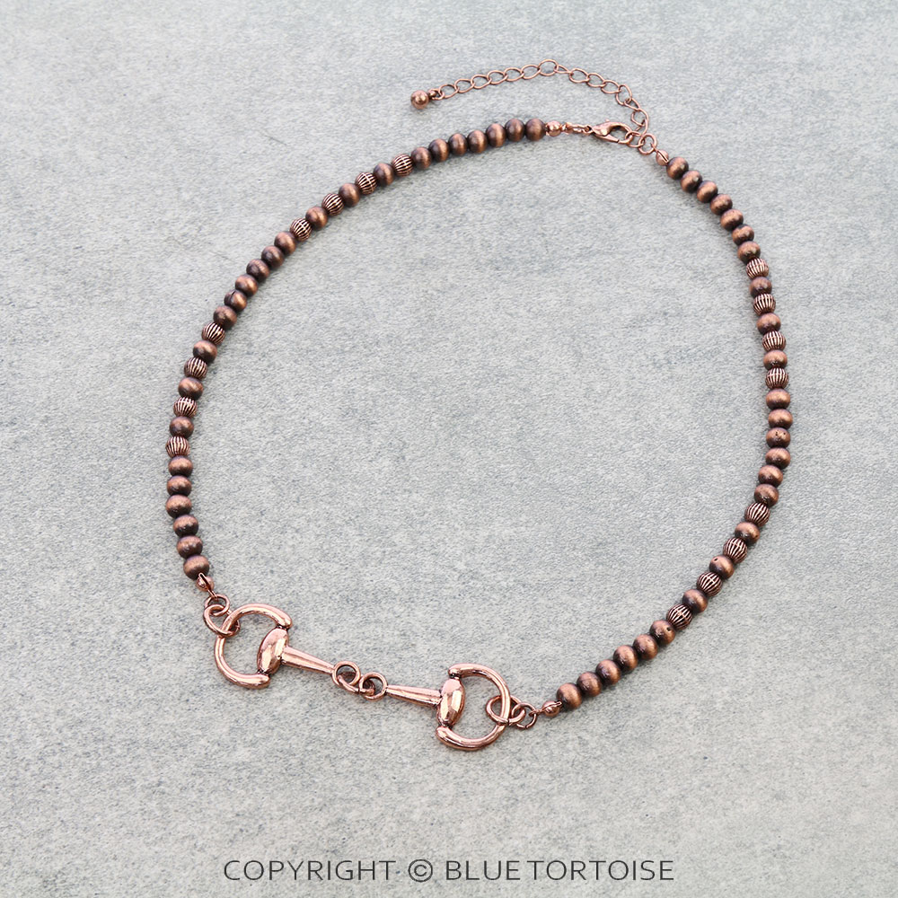 Western Horse Groove Necklace
