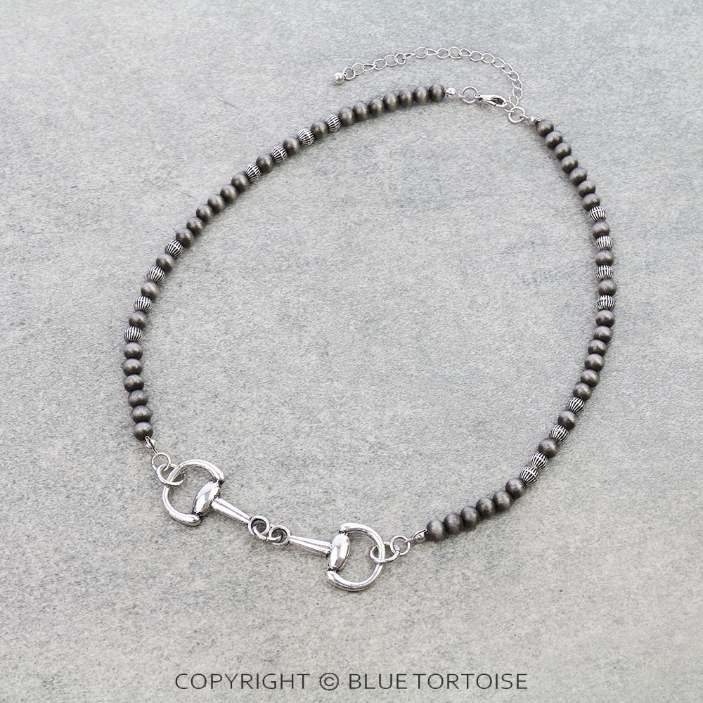 Western Horse Groove Necklace