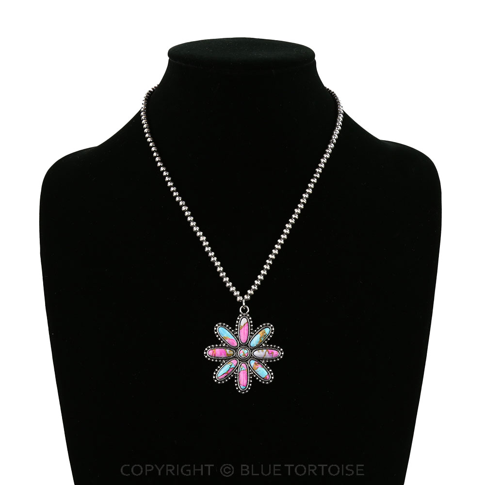 Western Concho Print Necklace - Image 2