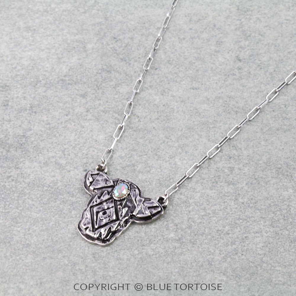 Western Aztec Cow Head Necklace