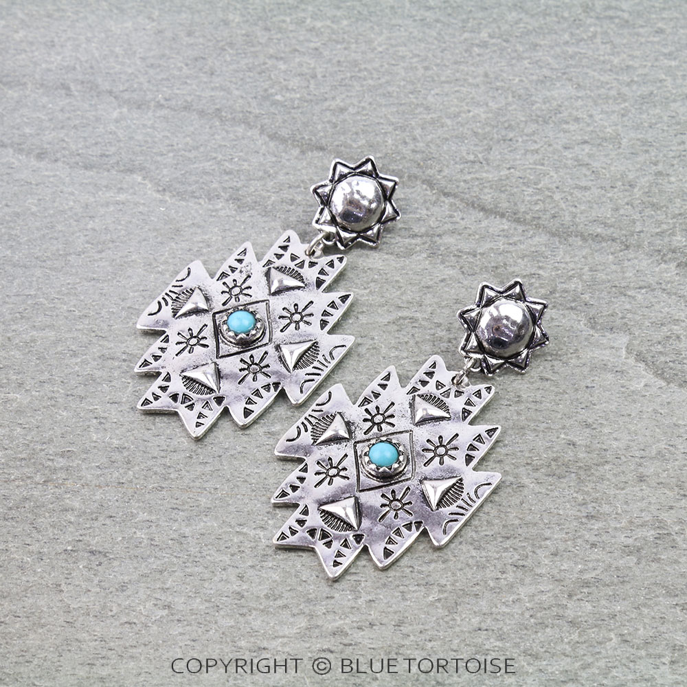 Western Aztec Stud Earrings