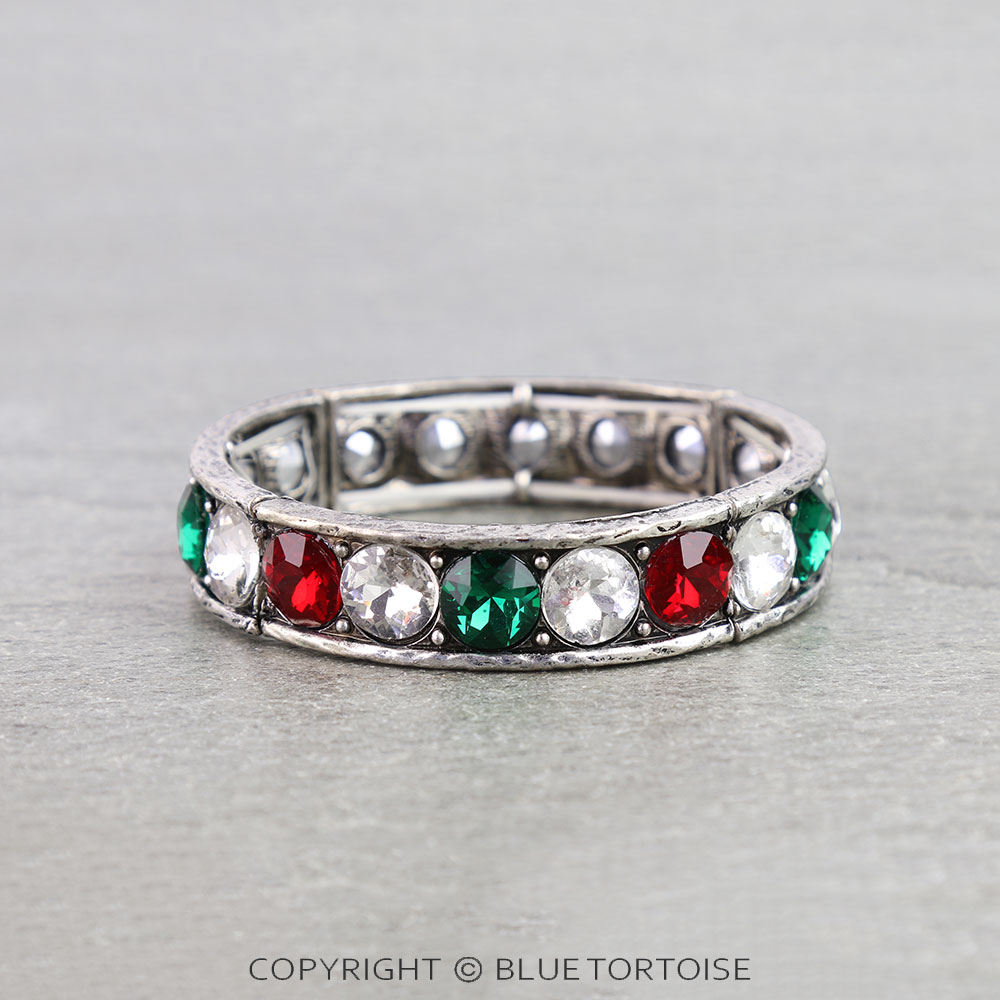 Christmas Stone Stretch Bracelet