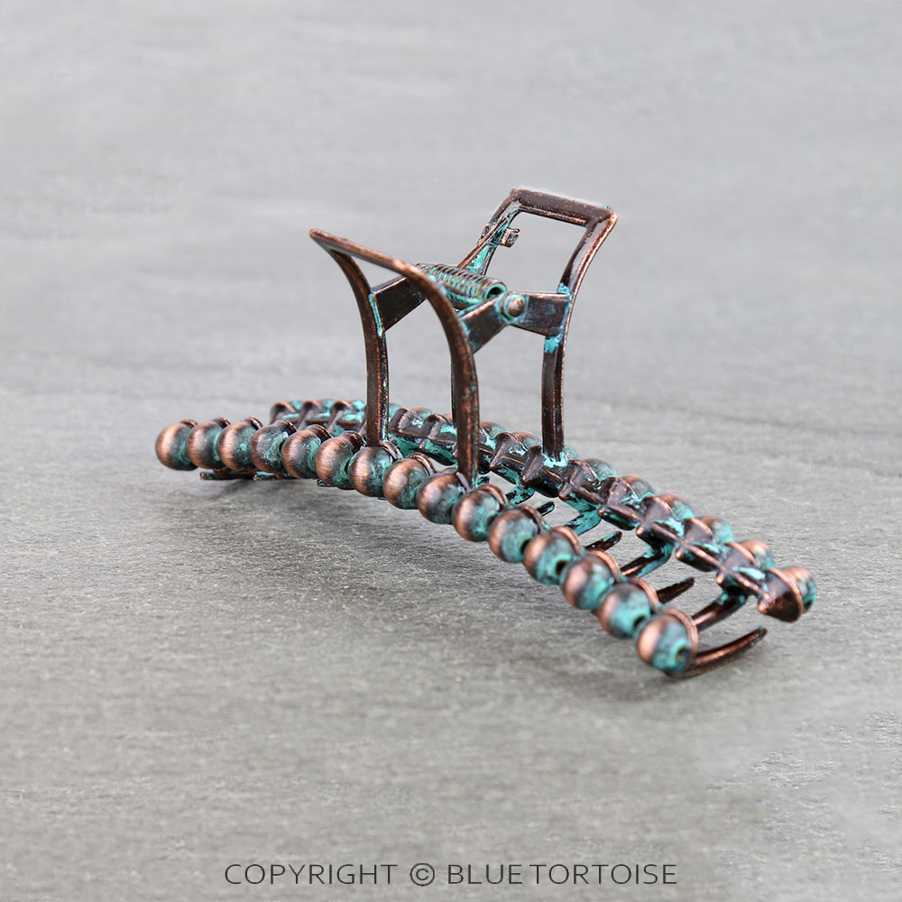4.5" Navajo Style Pearl Hair Claw Clip