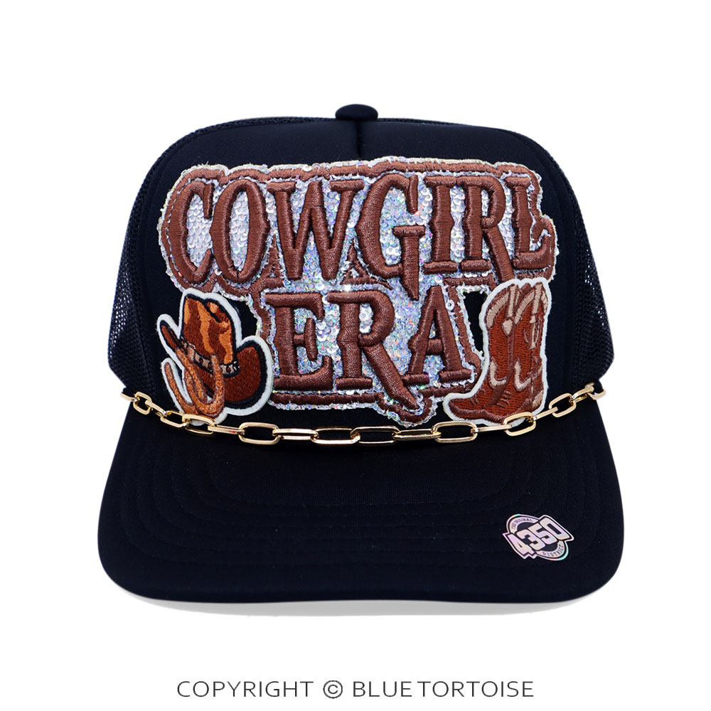 Cowgirl Era Patch Meshback Ball Cap with Hat Chain - Image 2