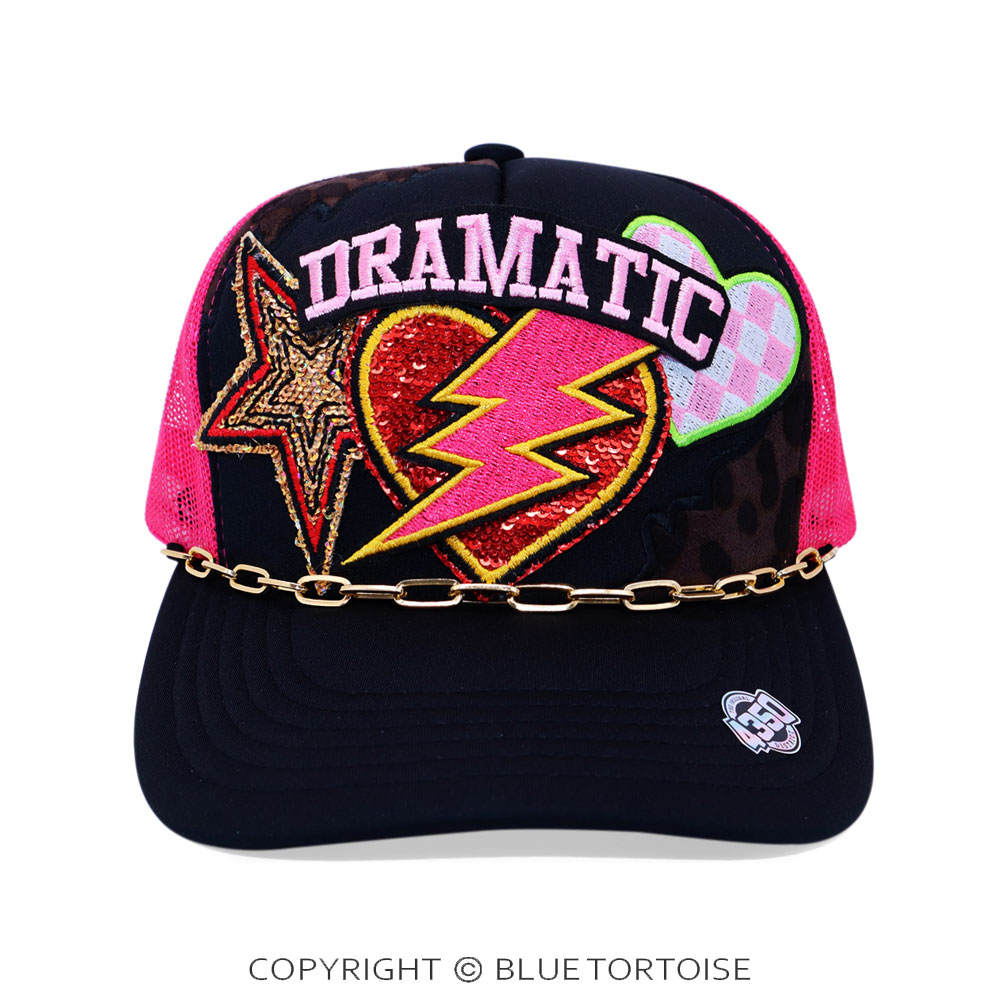 Dramatic Patch Meshback Ball Cap with Hat Chain - Image 2