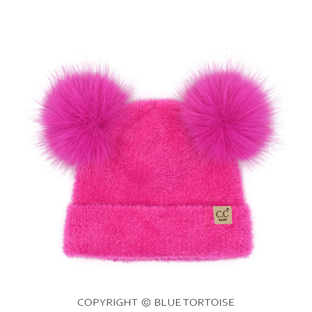 C.C Baby Plush Terry Chenille PomPom Beanie Winter Hat