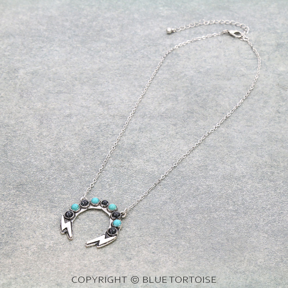 Western Thunder Squash Blossom Necklace Bluetortoisewholesale