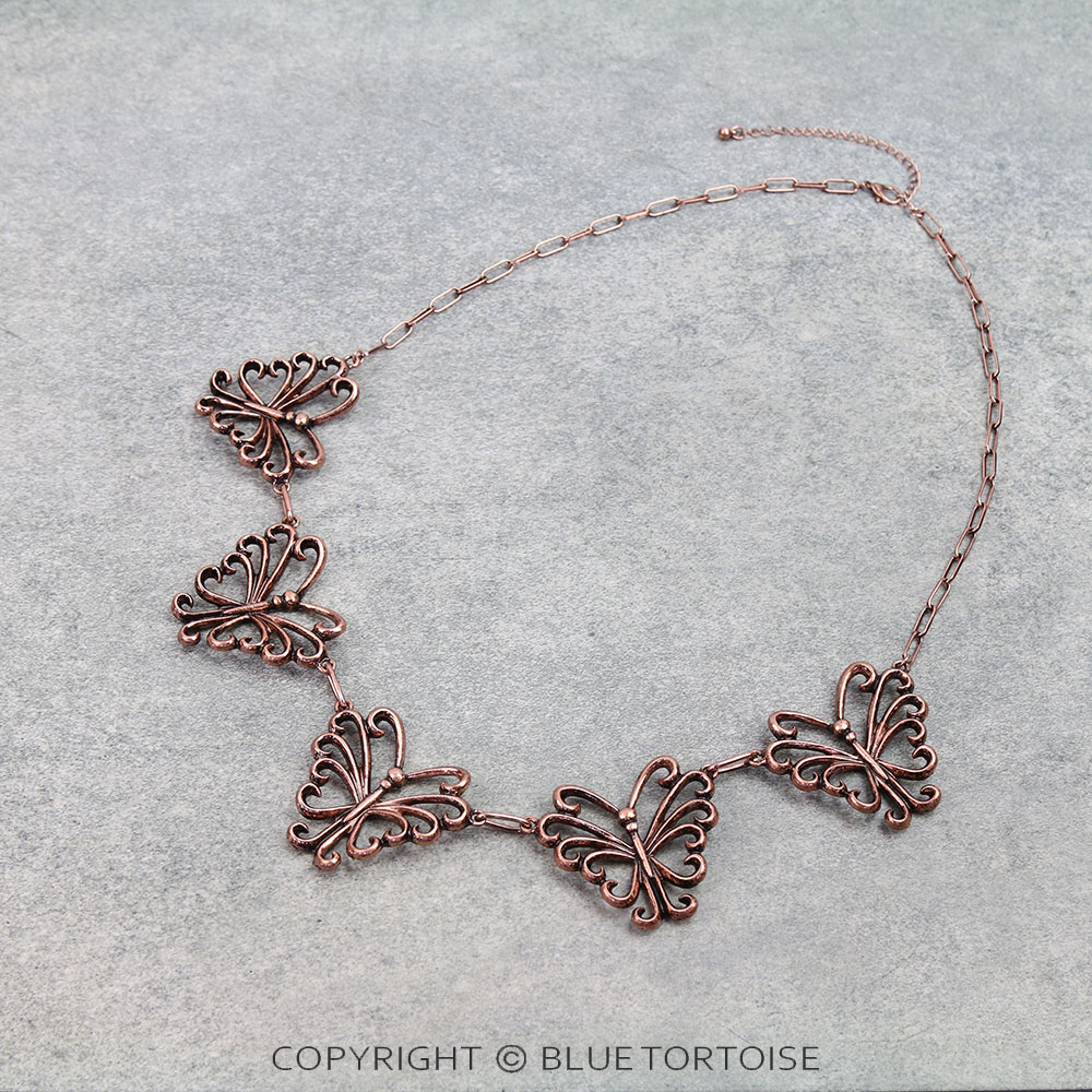 Western Butterfly Pendant Necklace