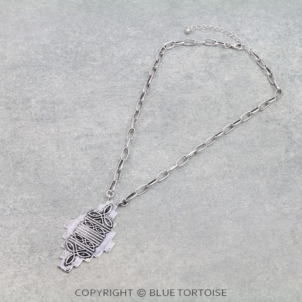 Western Boot Stitch Aztec Necklace