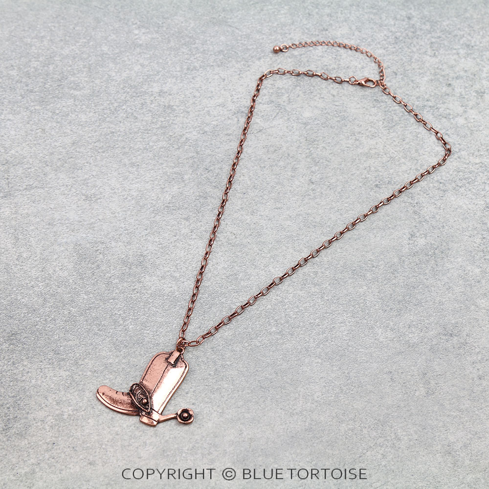 Western Cowboy Boot Necklace