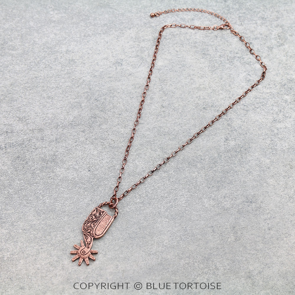 Western Cowboy Boot Spur Necklace