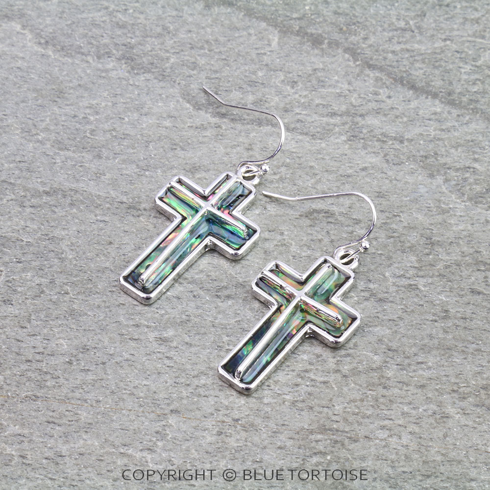 Western Cross Dangle Earrings