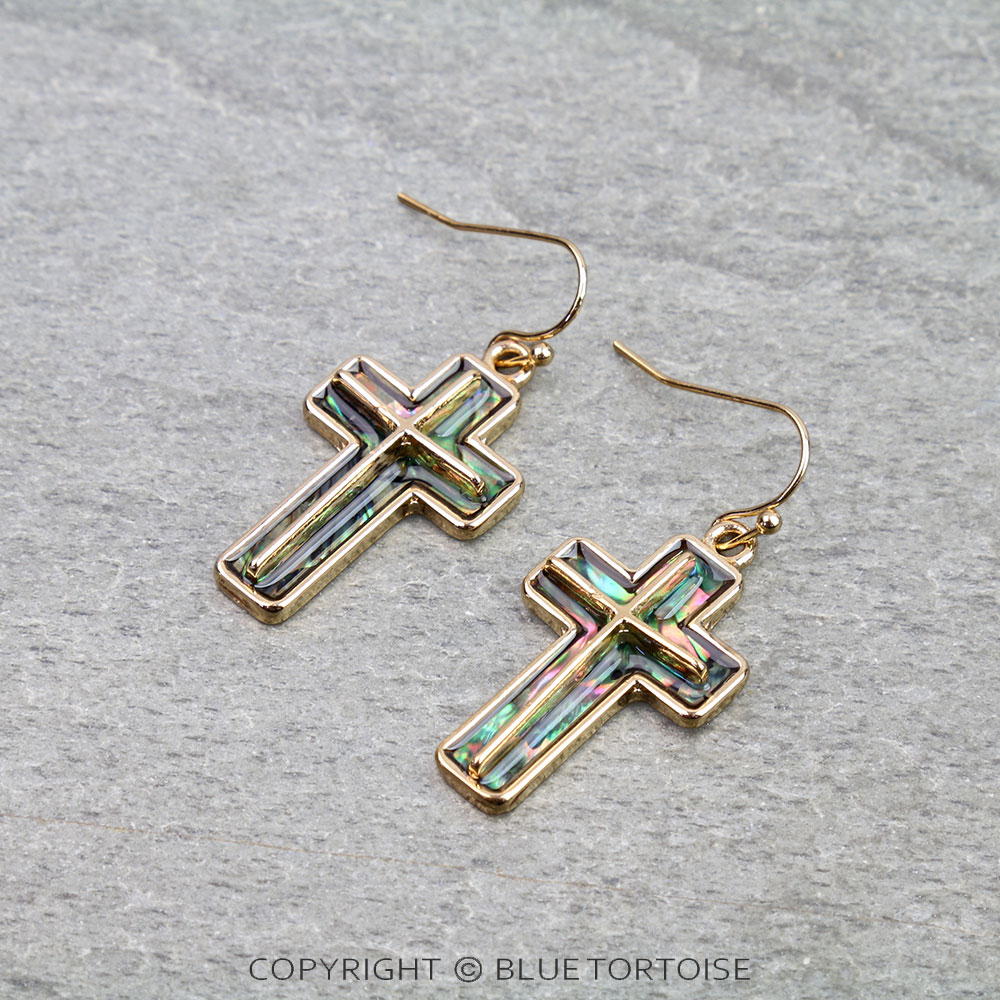 Western Cross Dangle Earrings