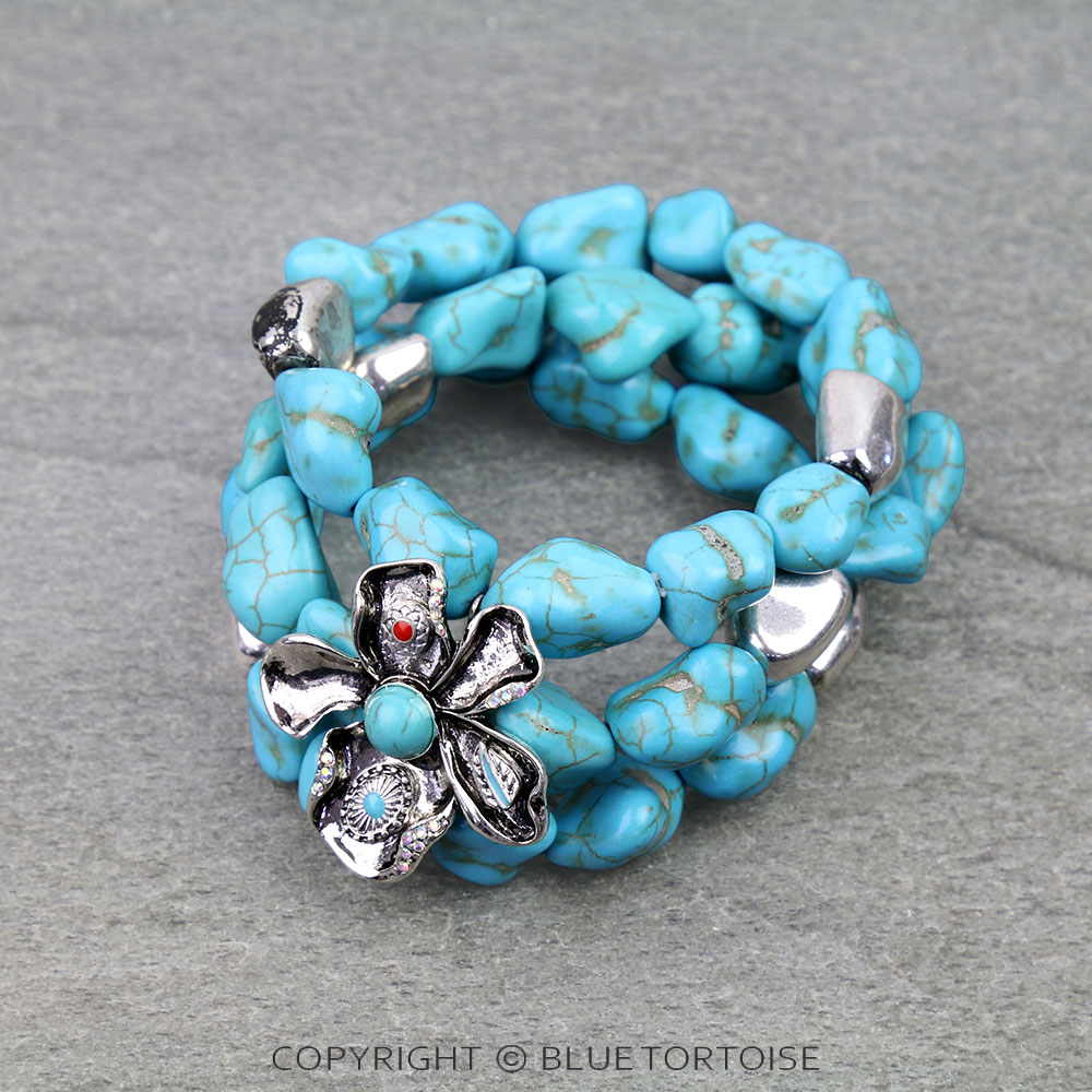 Western Flower Stretch Bracelet