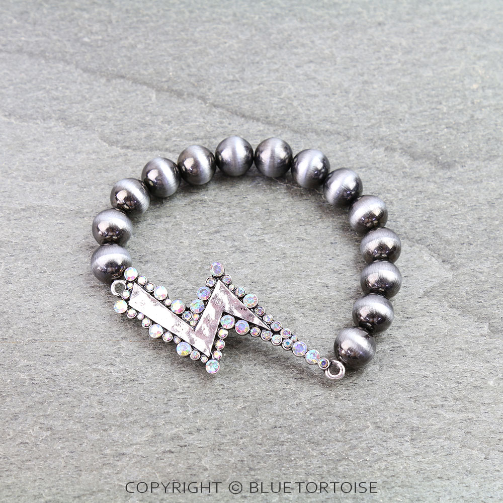 Western Hammered Thunder Stretch Bracelet