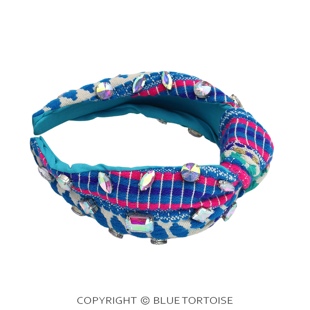 Multi Fabric with Stone Headband - Image 2
