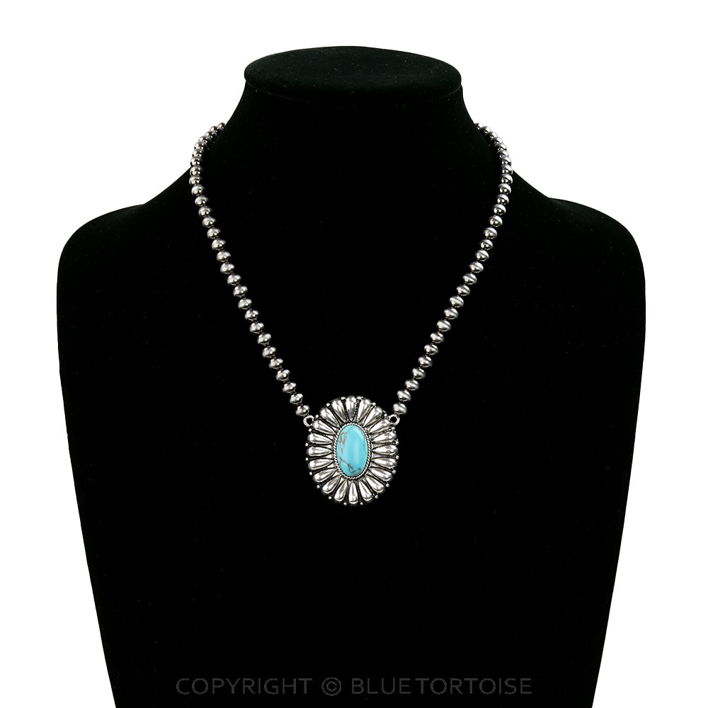 Western Concho Pendant Necklace - Image 2