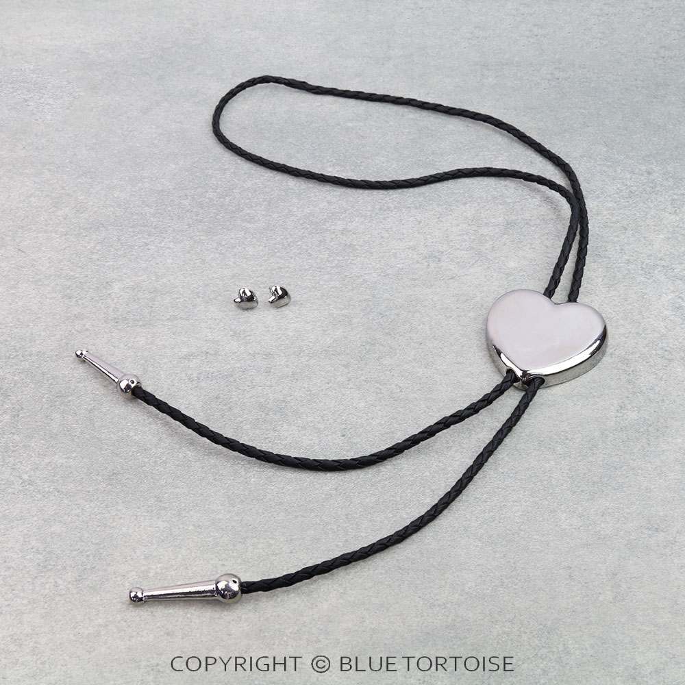 Western Heart Bolo Necklace Set