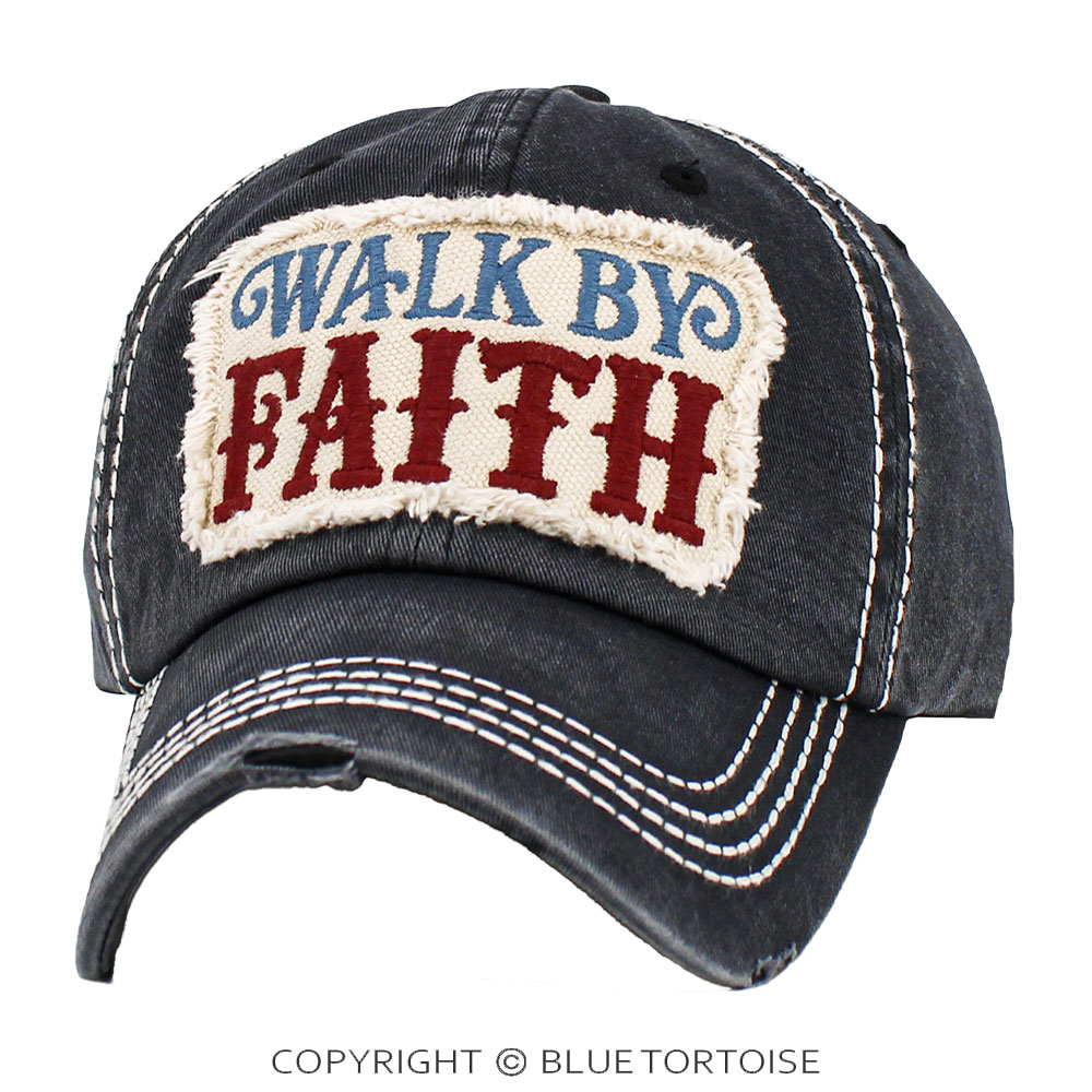 Walk By Faith Vintage Ball Cap - Image 2