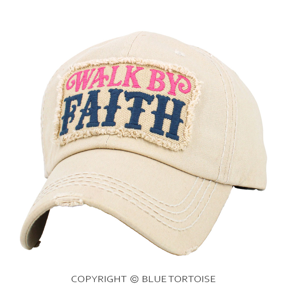 Walk By Faith Vintage Ball Cap - Image 2