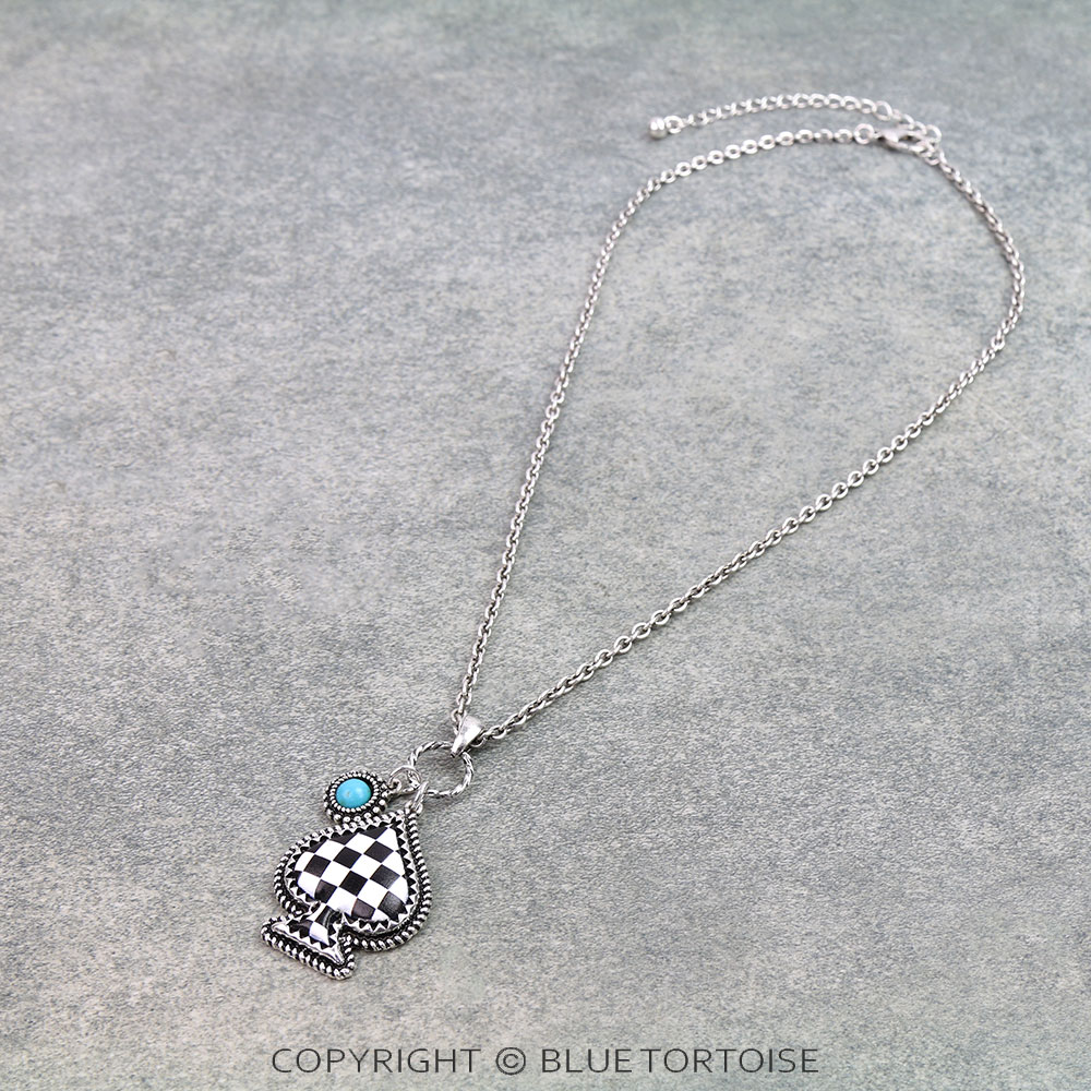 Western Spade Print Necklace