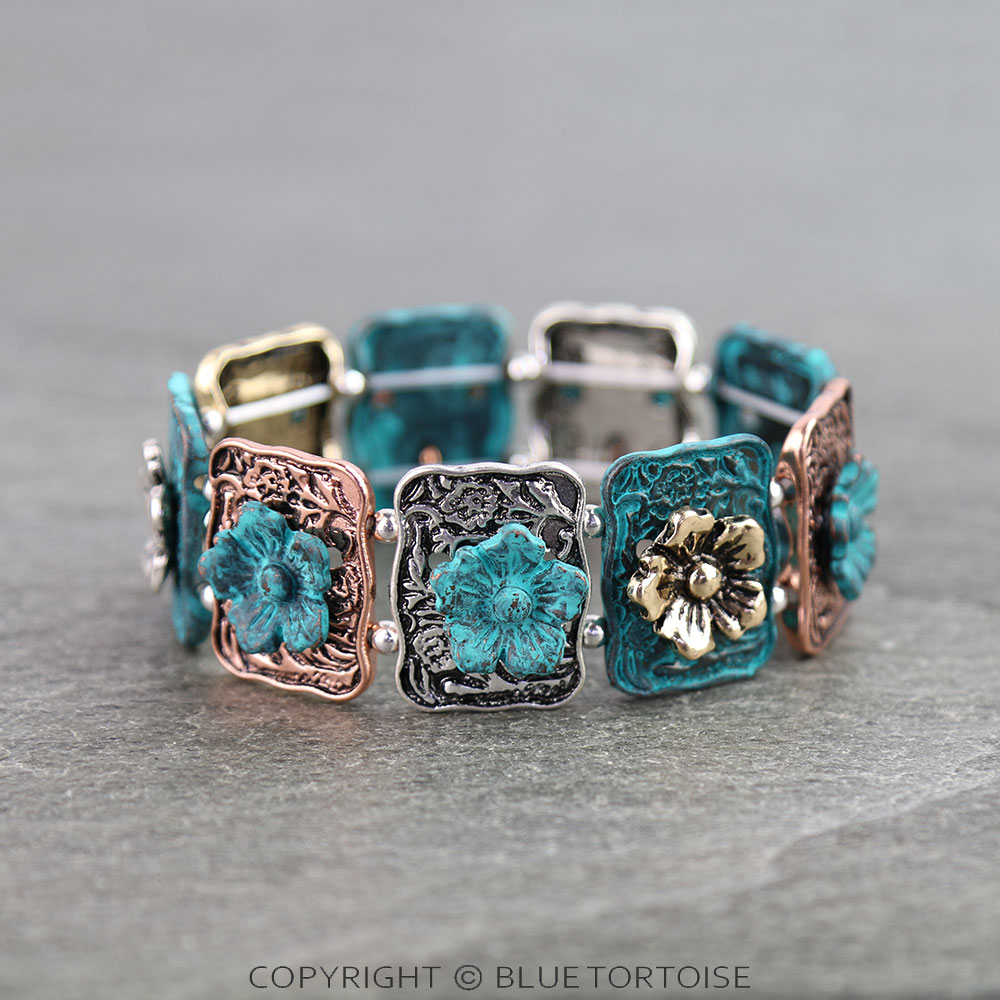 Western Flower Stretch Bracelet