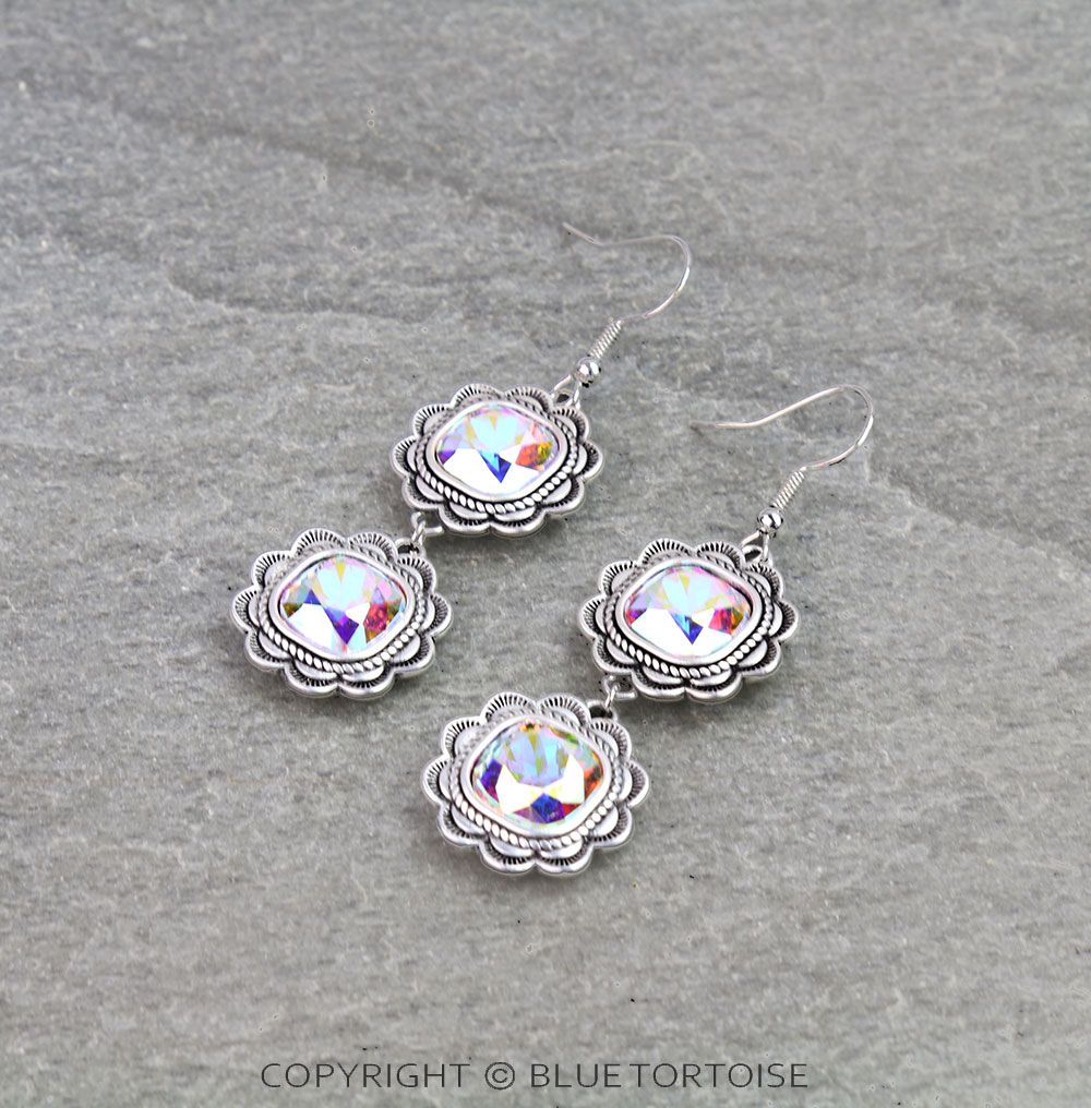 Superior Western Concho Dangle Earrings