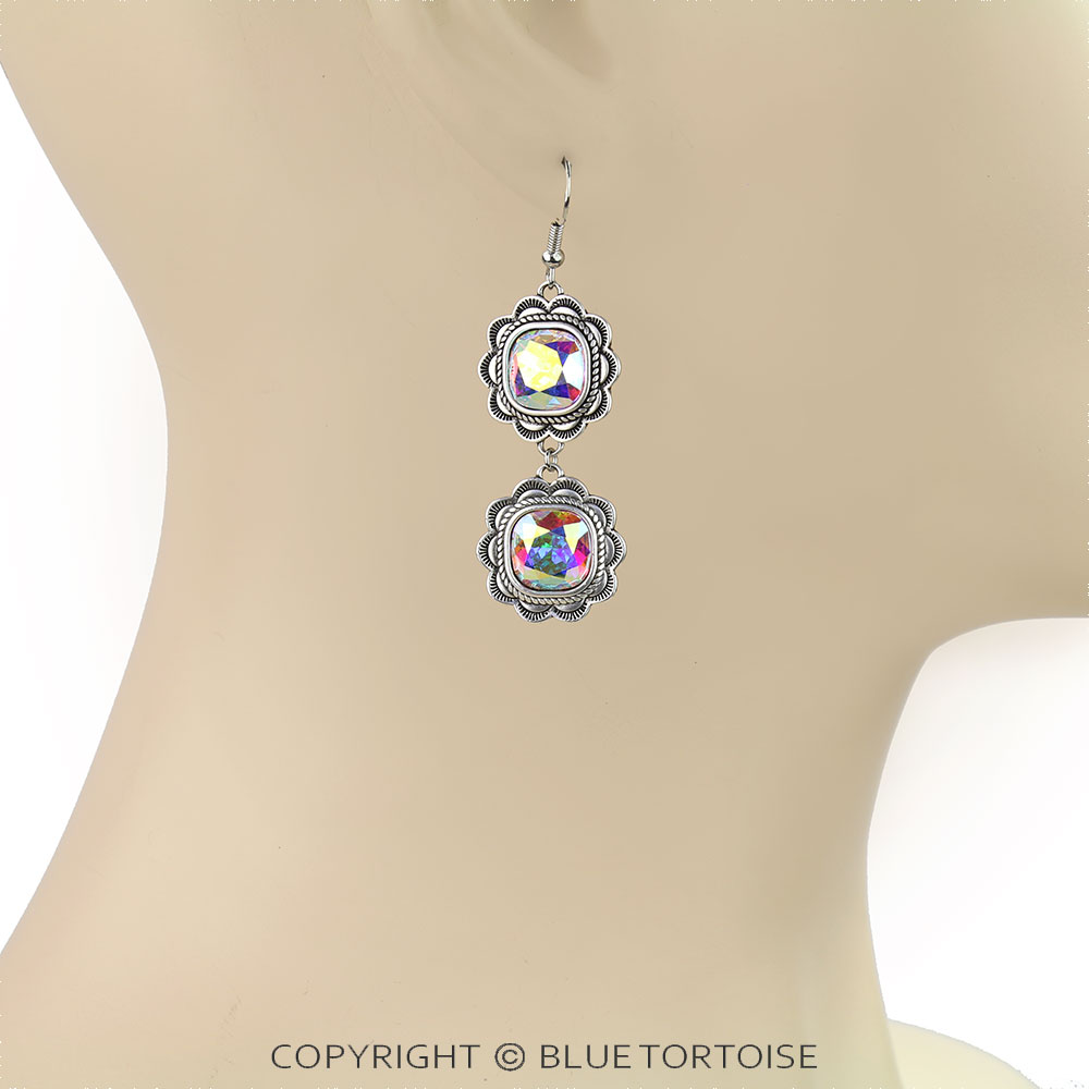 Superior Western Concho Dangle Earrings - Image 2