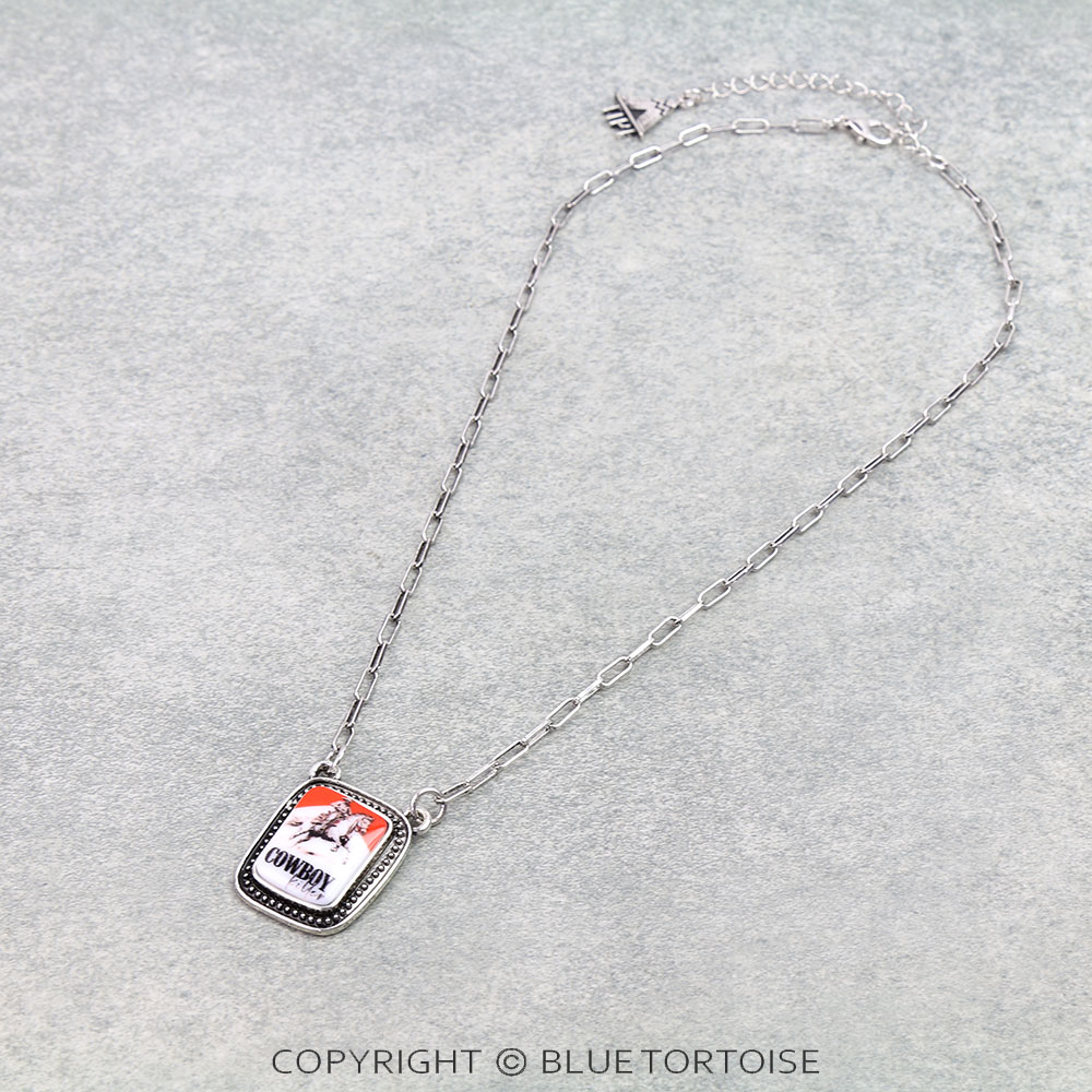 Western Cowboy Killer Portrait Necklace