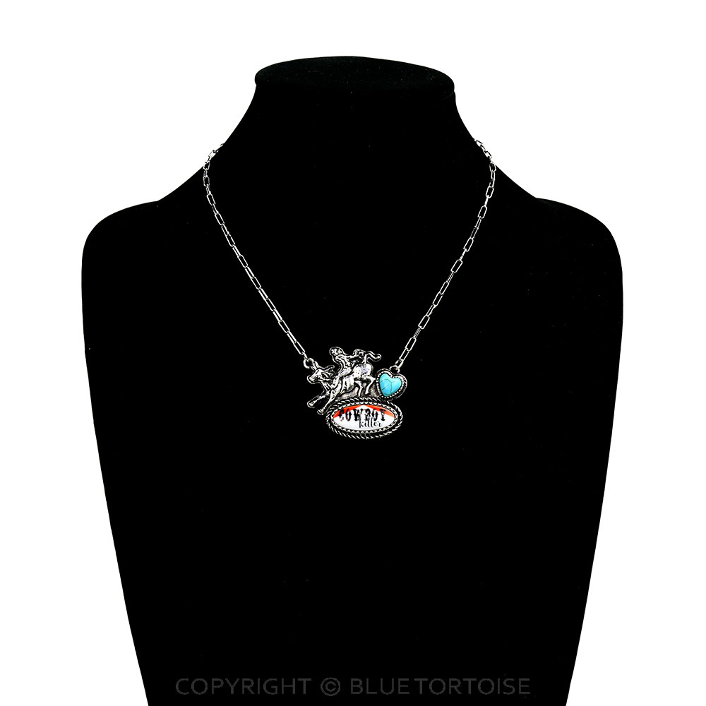 Western Red Cowboy Killer Riding Necklace - Image 2