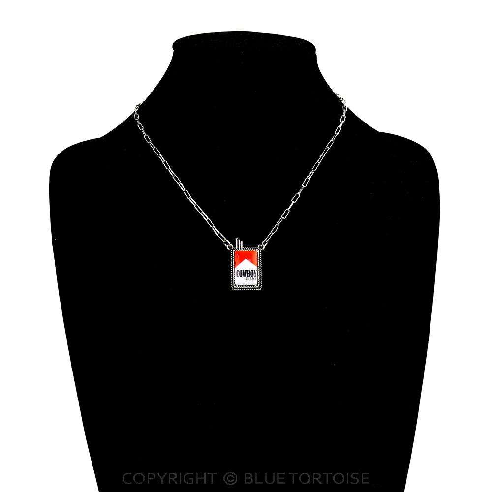 Western Red Cowboy Killer Cigarette Necklace - Image 2